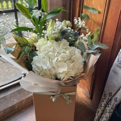 Whites bouquet - This bouquet will use the freshest of seasonal produce on the day to create your design 